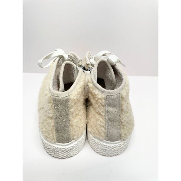 DOLCE VITA Sneakers Womens High Top Veola Plush Size 8.5 Fur Faux Calf Hair - Picture 7 of 10